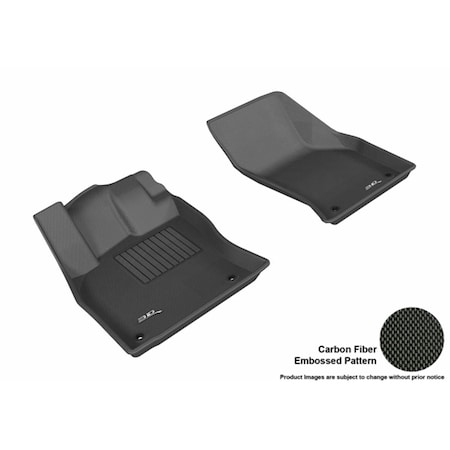 Strike3 3D Maxpider Front Row Custom Fit Kagu Black Floor Mat for 2015-2016 Audi A3-S3 Models - Black ST3864346